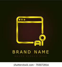 Browser golden metallic logo