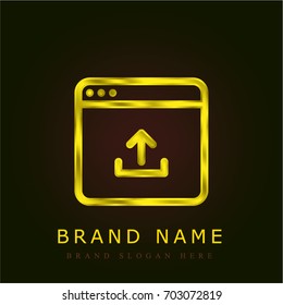 Browser golden metallic logo