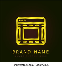 Browser golden metallic logo