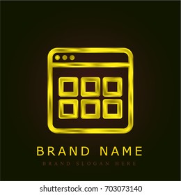 Browser golden metallic logo