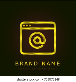Browser golden metallic logo