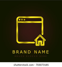 Browser golden metallic logo