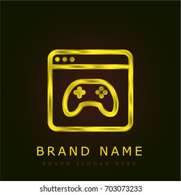 Browser golden metallic logo