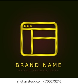 Browser golden metallic logo
