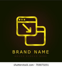 Browser golden metallic logo