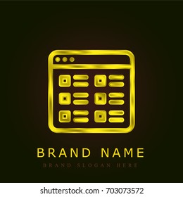 Browser golden metallic logo