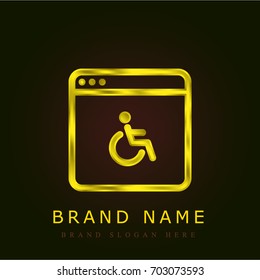 Browser golden metallic logo