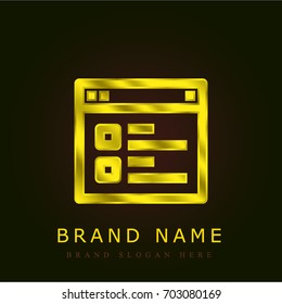 Browser golden metallic logo