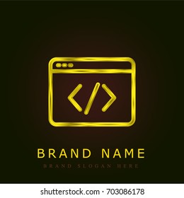 Browser golden metallic logo