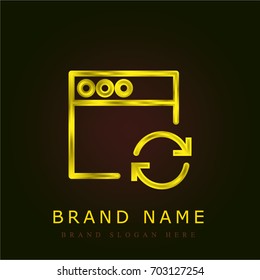 Browser golden metallic logo