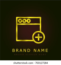 Browser golden metallic logo