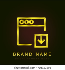 Browser golden metallic logo