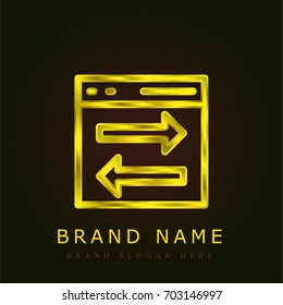 Browser golden metallic logo