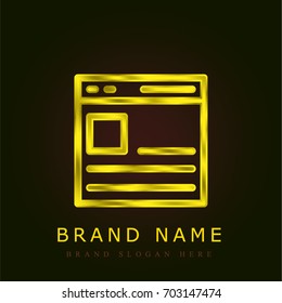 Browser golden metallic logo