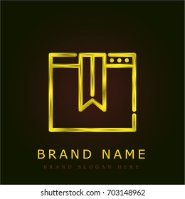Browser golden metallic logo