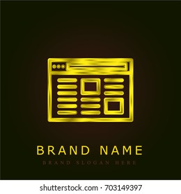 Browser golden metallic logo