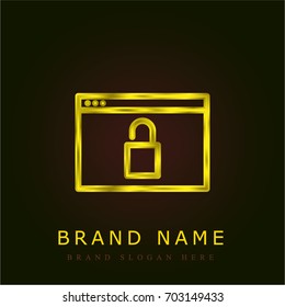 Browser golden metallic logo