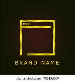 Browser golden metallic logo