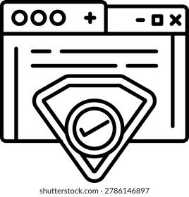 Browser Hardening Illustration vector Icon Design