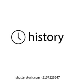 Browser History Icon On White Background