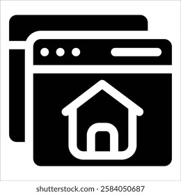 Browser Home Icon Element For Design