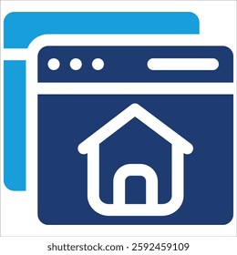 Browser Home Icon Element For Design