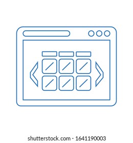Browser, homepage, web page layout icon