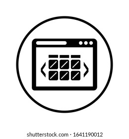 Browser, homepage, web page layout icon