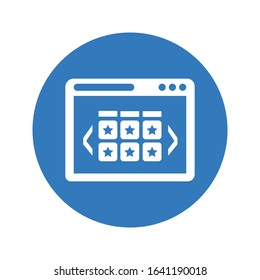 Browser, homepage, web page layout icon