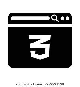 Browser HTML Icon, Vector Graphics
