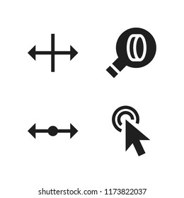browser icon. 4 browser vector icons set. cursor and search icons for web and design about browser theme