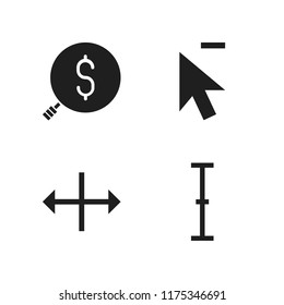 browser icon. 4 browser vector icons set. cursor and search icons for web and design about browser theme