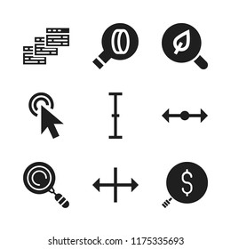 browser icon. 9 browser vector icons set. cursor, search and browsers icons for web and design about browser theme