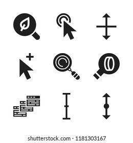 browser icon. 9 browser vector icons set. search, cursor and browsers icons for web and design about browser theme