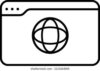 Browser Icon, Augmented Reality Sign and Symbols.