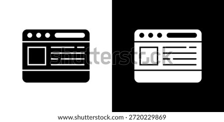 Browser icon black and white filled.