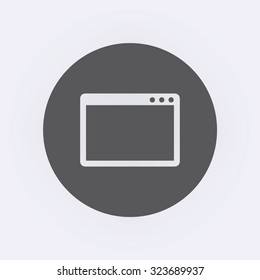 Browser icon  in circle . Vector illustration