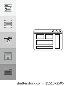 Browser icon. collection of 6 browser outline icons such as . editable browser icons for web and mobile.