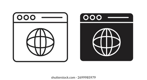 Browser icon concept. Logo symbol for web and mobile. Pixel Perfect.
