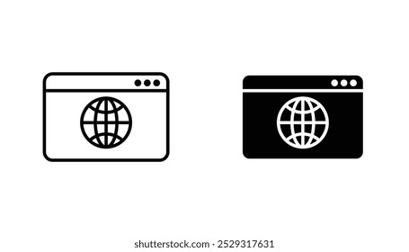 Conceito do ícone do navegador. Vetor de estoque