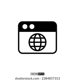 plantilla vectorial de inspiración de diseño de iconos de navegador para interfaz, presentación, web, banner, infografía, etc