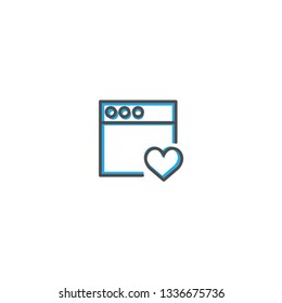 Browser icon design. Interaction icon line vector illustration design