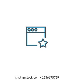 Browser icon design. Interaction icon line vector illustration design