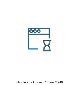 Browser icon design. Interaction icon line vector illustration design