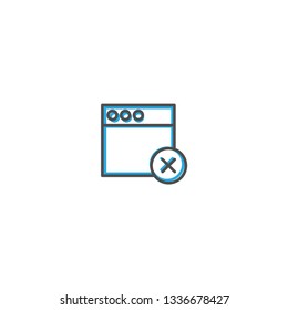 Browser icon design. Interaction icon line vector illustration design