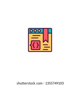 Browser icon design. Marketing icon vector illustration