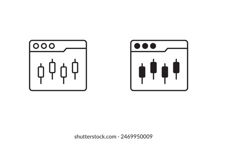 Browser icon design with white background stock illustration