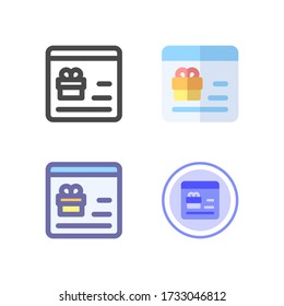 diseño de iconos del navegador para el diseño de su sitio web, logotipo, aplicación, interfaz de usuario. Ilustración gráfica vectorial y trazo editable. EPS 10.