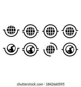 browser icon designed with eight elements
