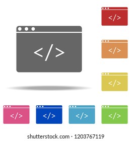 browser icon. Elements of web in multi color style icons. Simple icon for websites, web design, mobile app, info graphics